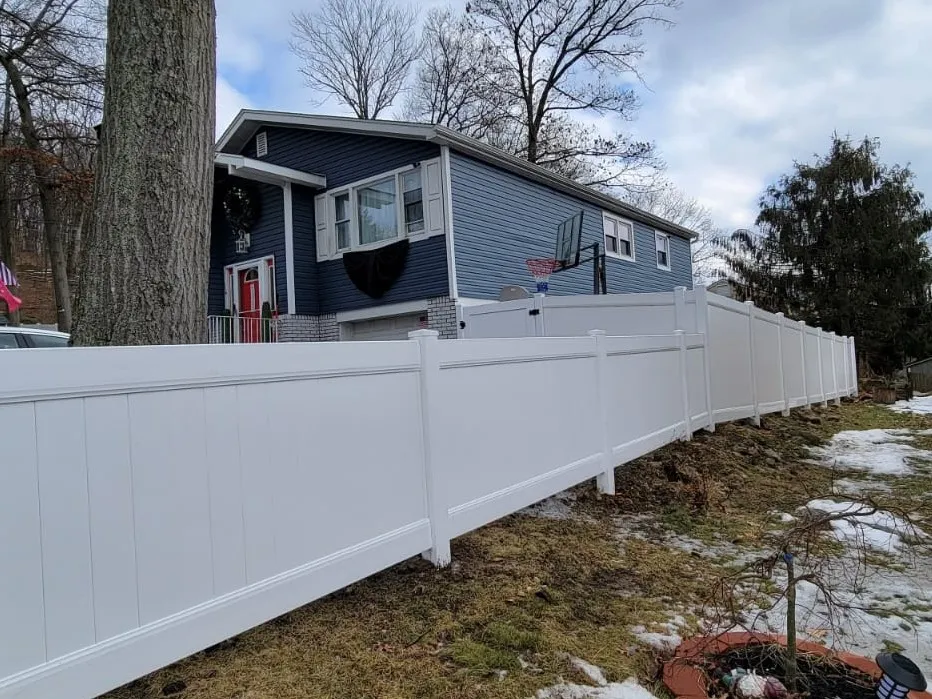 Fence Installation in Winter by a Wayne, New Jersey