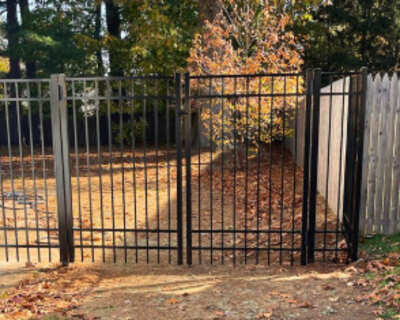 Square Double Gate fence installation in New Jersey | Fence Pro by Bruno