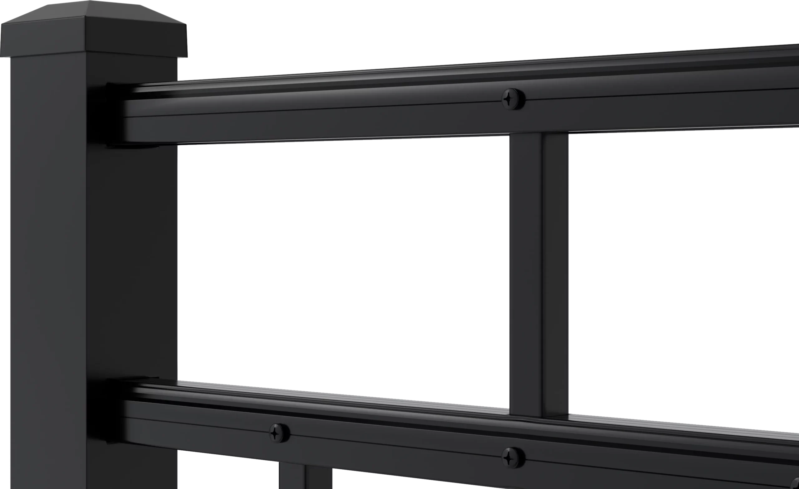 Catalyst Lexington aluminum fence in matte black