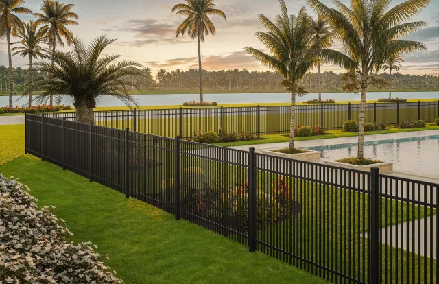 Catalyst Melbourne aluminum fence in matte black