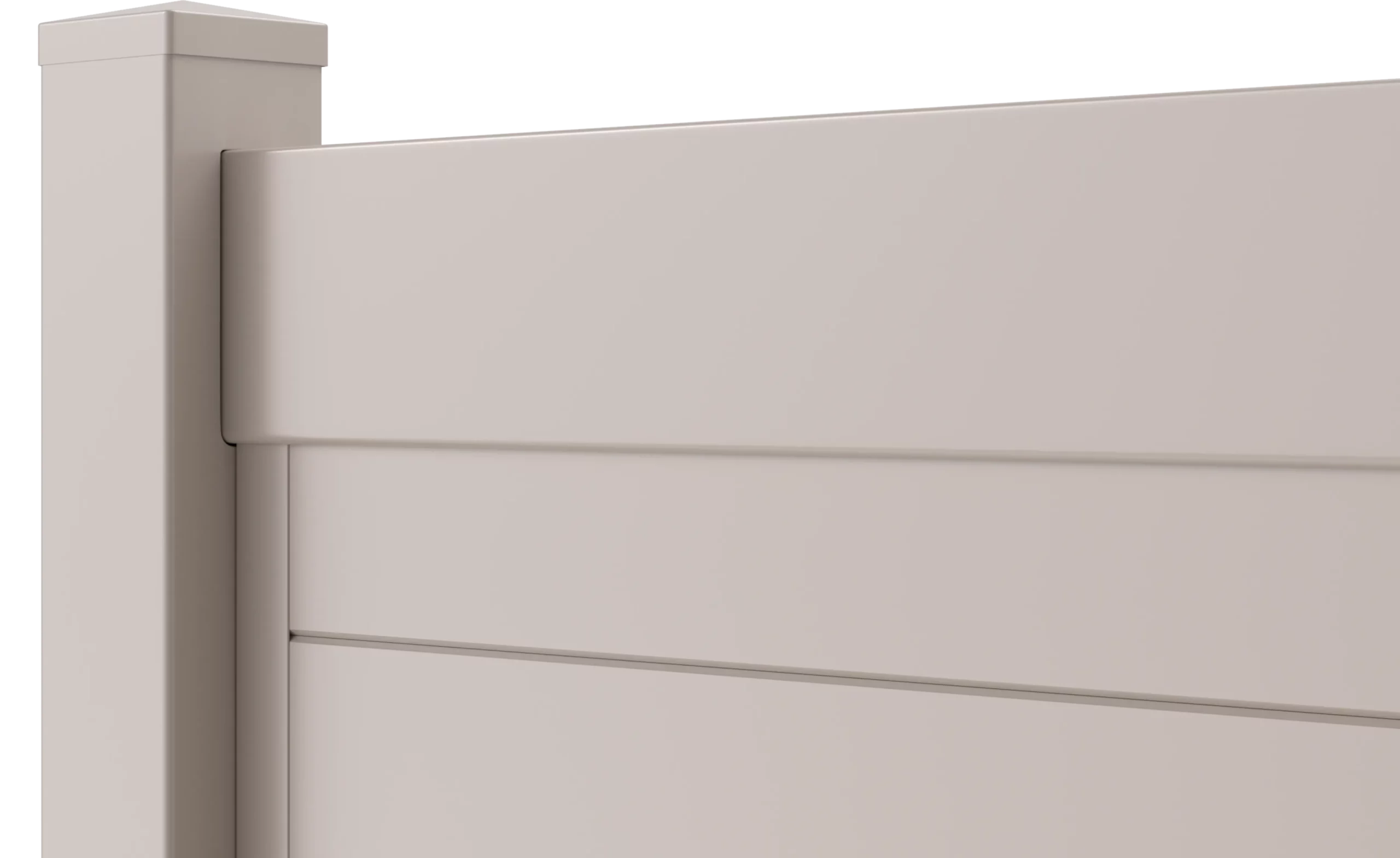 Catalyst Madison solid horizontal vinyl privacy fence in Coastal Cedar