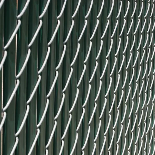 Slatted chain link fence