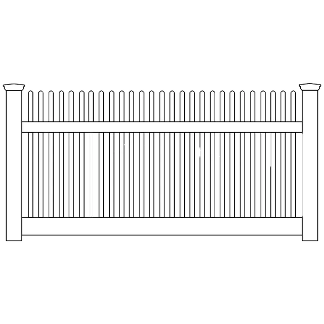Vinyl picket fence