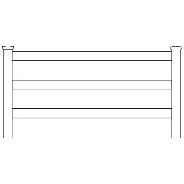 Vinyl ranch rail fence