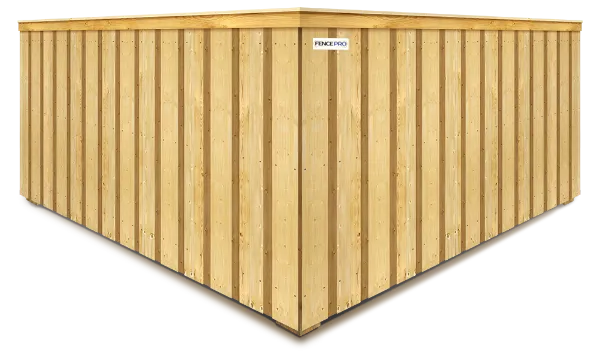 Board-on-board wood privacy fence installed in New Jersey