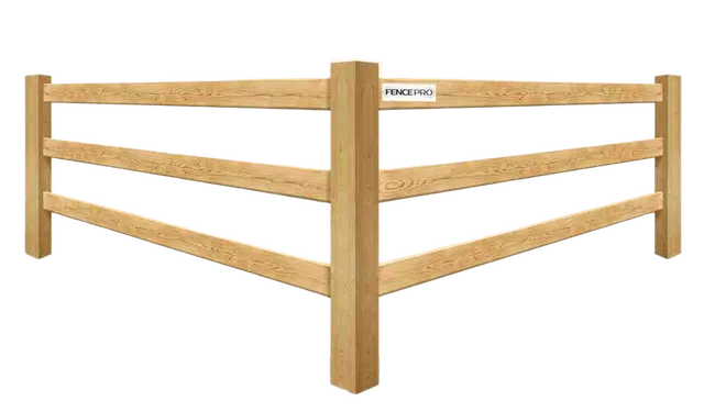 Wood split rail fence
