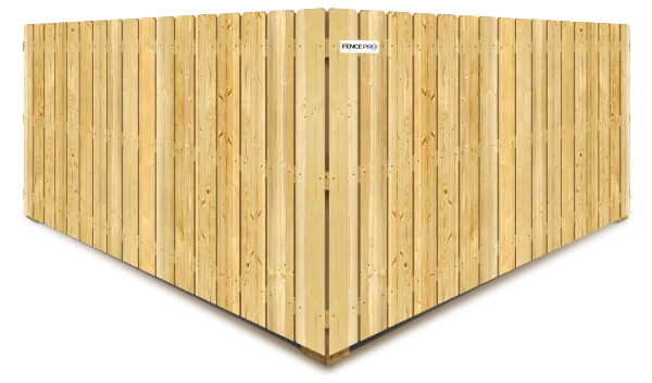 Stockade wood privacy fence in a NJ backyard