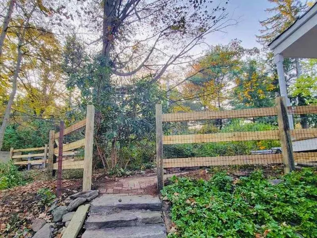 Privacy wood fence install in northern New Jersey