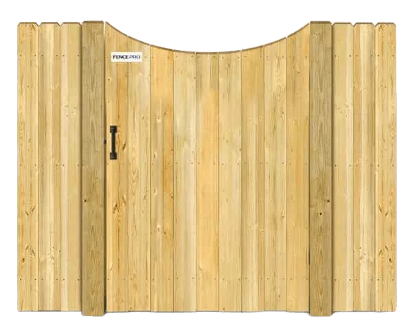 Concave-top Gate custom wood fence gate