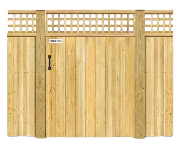 Lattice-top Gate custom wood fence gate